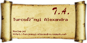 Turcsányi Alexandra névjegykártya